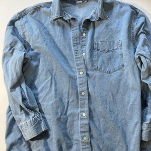 Women's Gap Factory Denim "Big" Shirt Size XL
